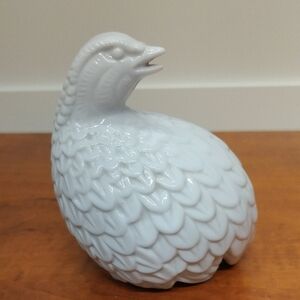 HOMCO White Ceramic Quail Bird Figurine Decor Vintage Japan